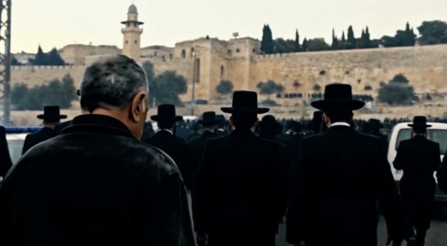 An Arab man joins the ingathering in Jerusalem